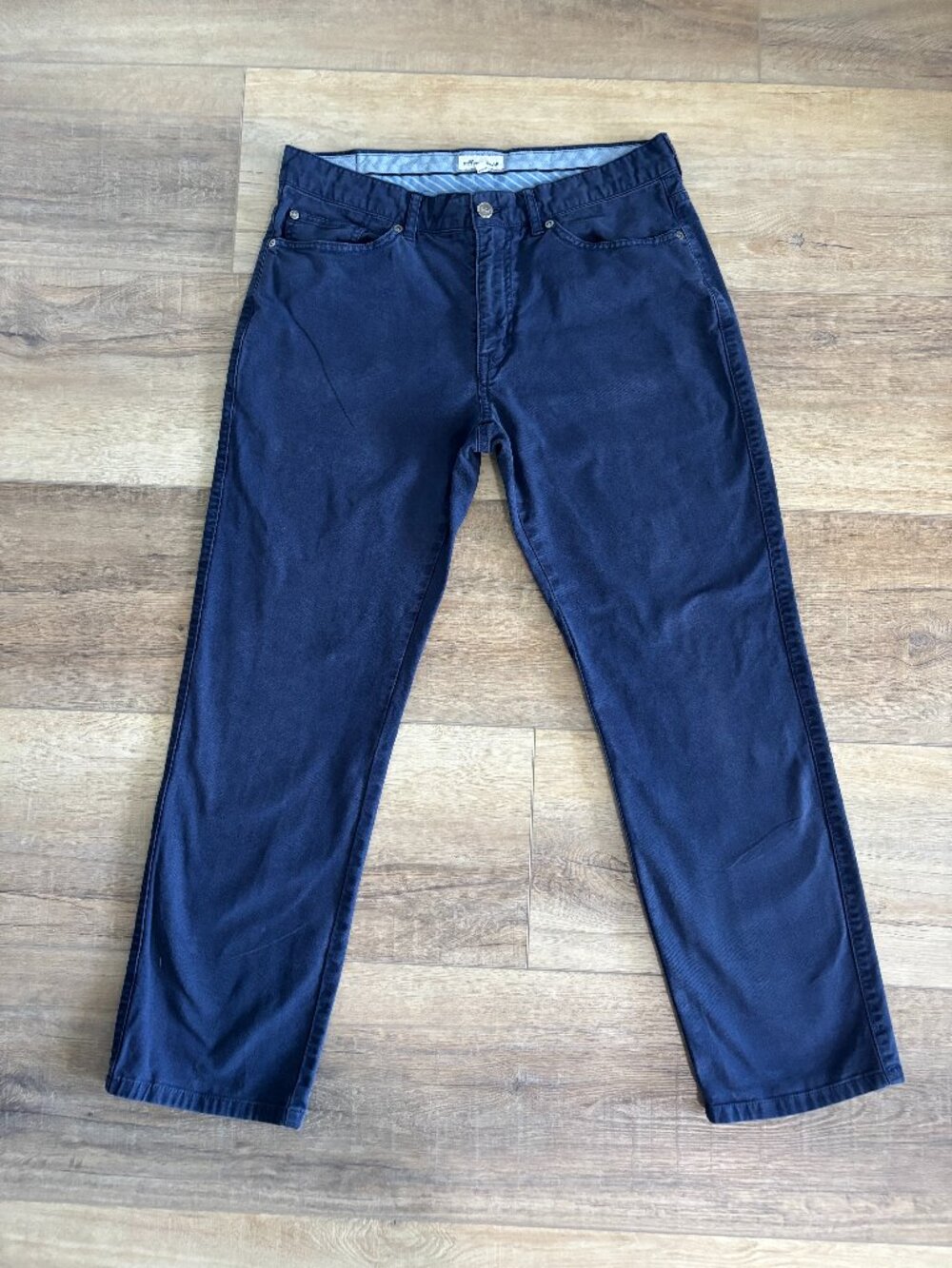 Peter Millar Navy Stretch 5-Pocket Pants Size 33 Cotton Spandex Classic Fit